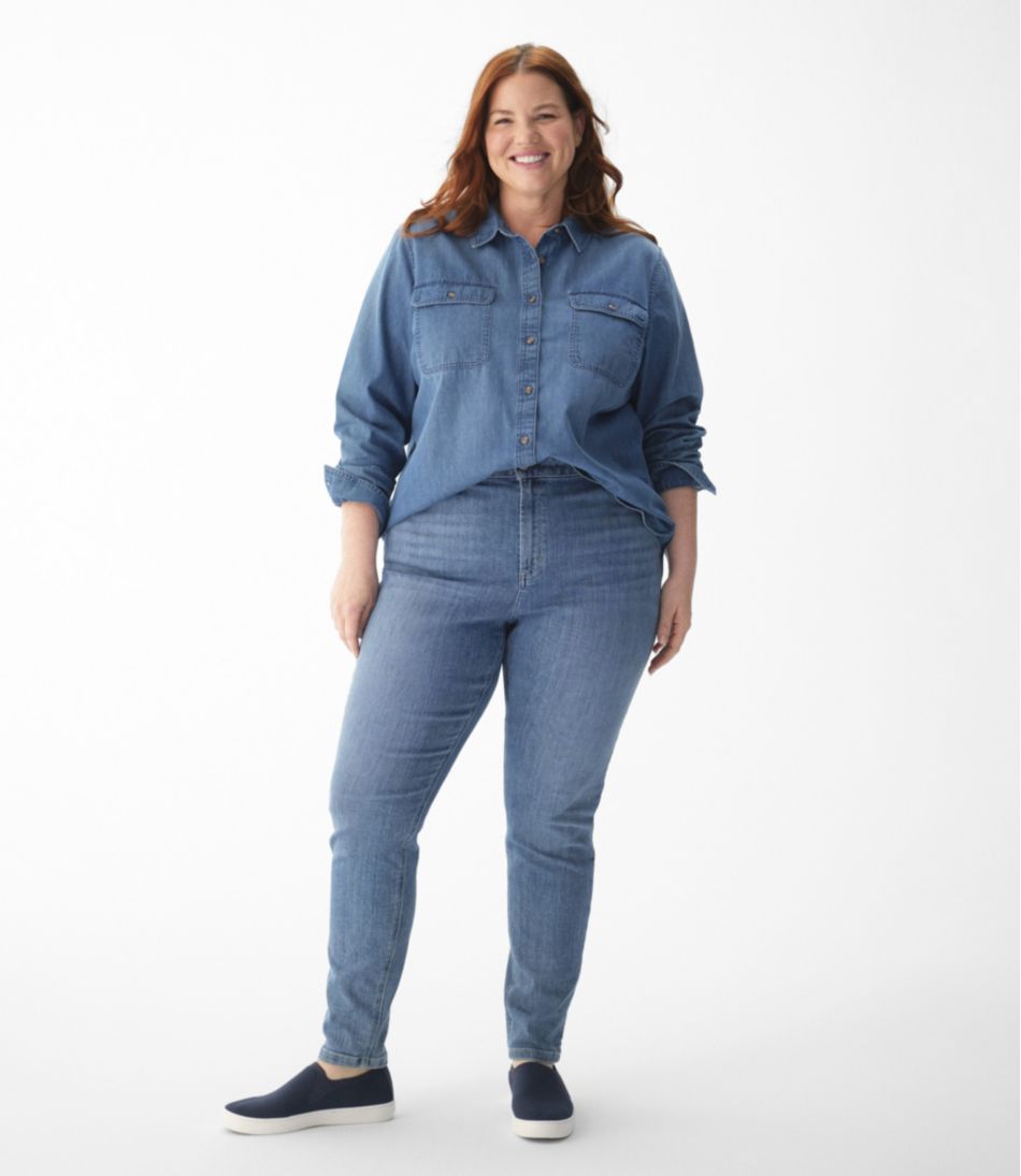L.L.Bean | Women's L.L. Bean Heritage Washed Denim Shirt, Long-Sleeve