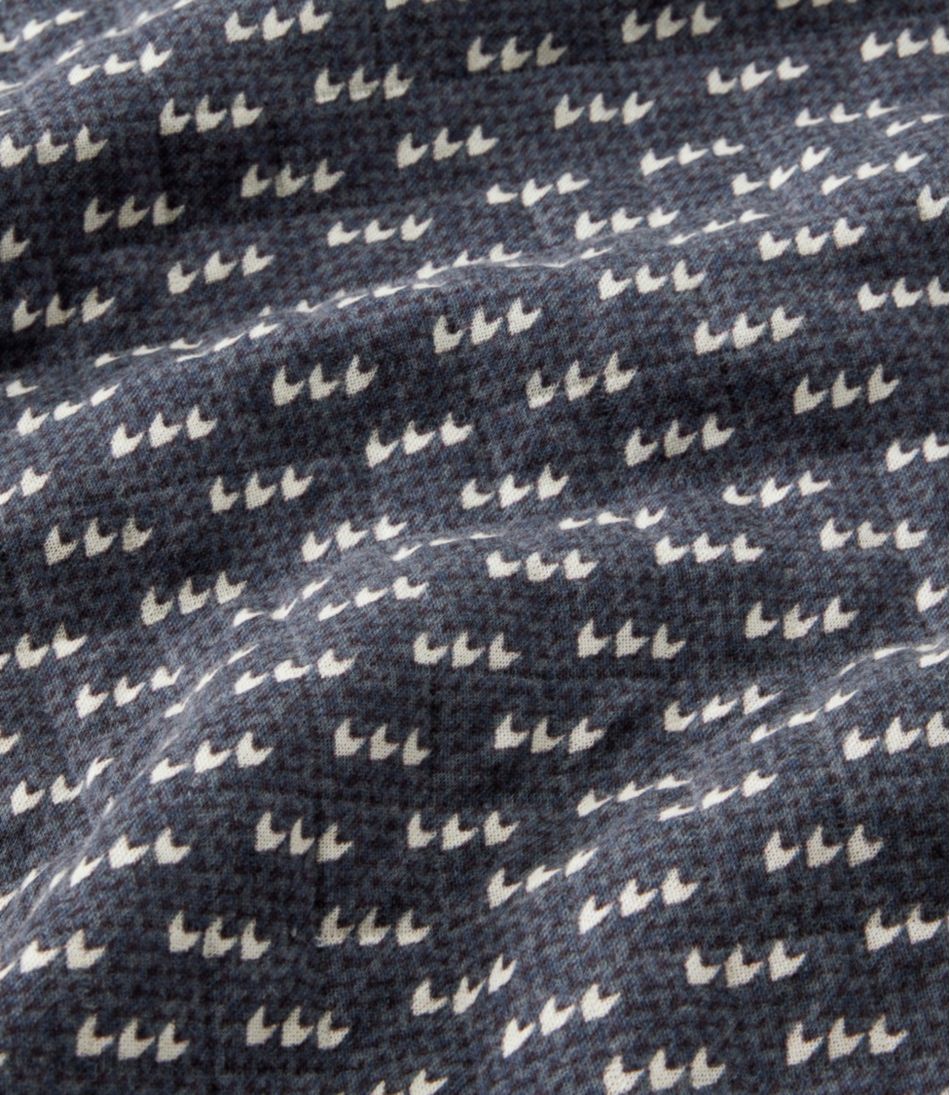 L.L.Bean | Women's Quilted Sweatshirt, Snapneck Pullover Print