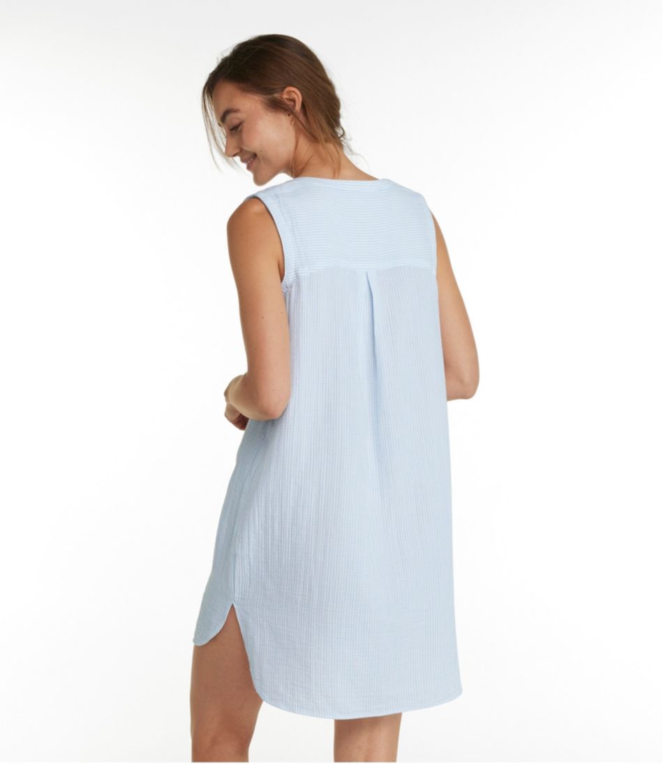 L.L.Bean | Women's Cloud Gauze Cover-Up Dress, Stripe