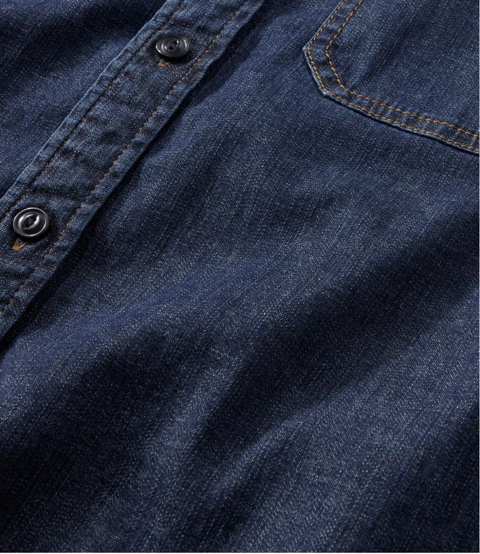 L.L.Bean | Men's BeanFlex® Denim Shirt, Traditional Untucked Fit