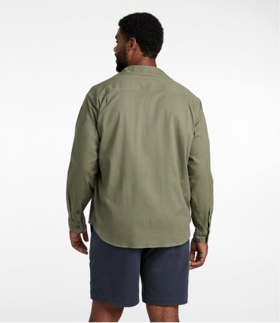 L.L.Bean | Men's Lakewashed Twill Shirt, Traditional Untucked Fit
