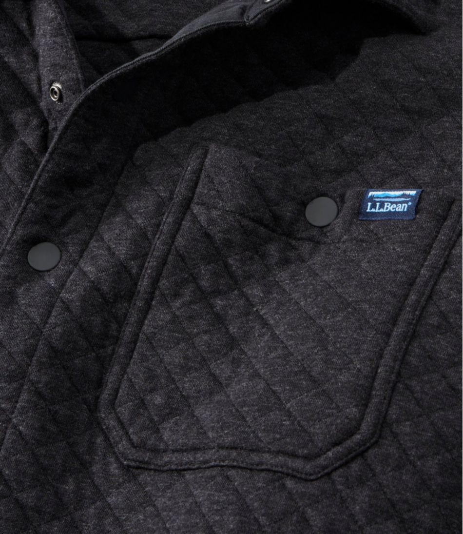 L.L.Bean | Men's Quilted Sweatshirts, Snap Overshirt