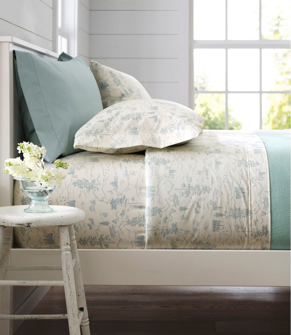 L.L.Bean | Lakeside Toile Percale Sheet Collection