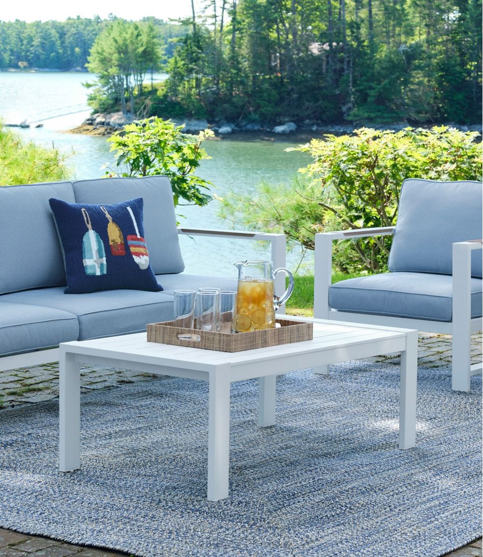 L.L.Bean | White Aluminum Deep Seating Coffee Table