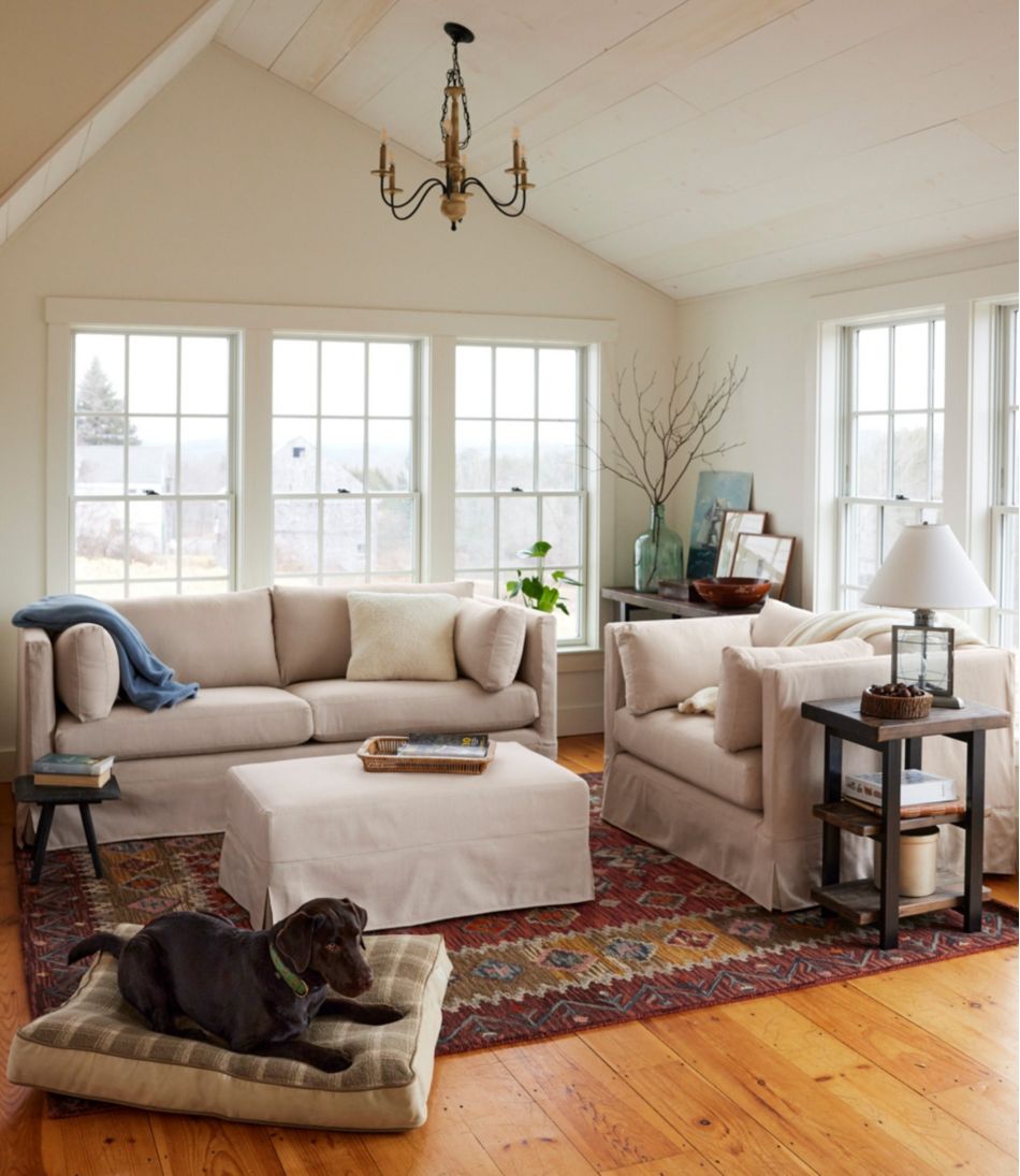 L.L.Bean | Double Border Wool Hooked Rug, Sienna Multi