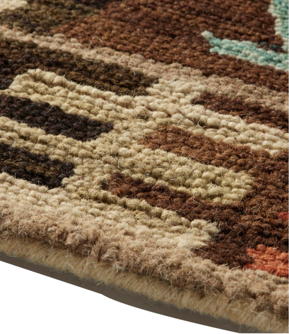 L.L.Bean | Rustic Geometric Wool Hooked Runner