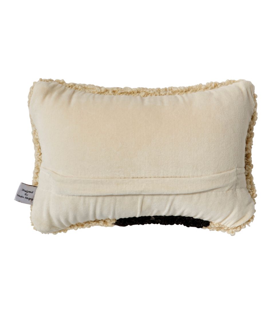 L.L.Bean | Wool Hooked Throw Pillow, Black Labrador, 8" x 12"