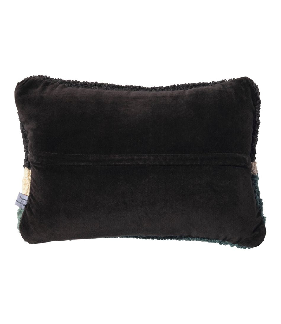 L.L.Bean | Wool Hooked Throw Pillow, Winter Woods, 12" x 18"