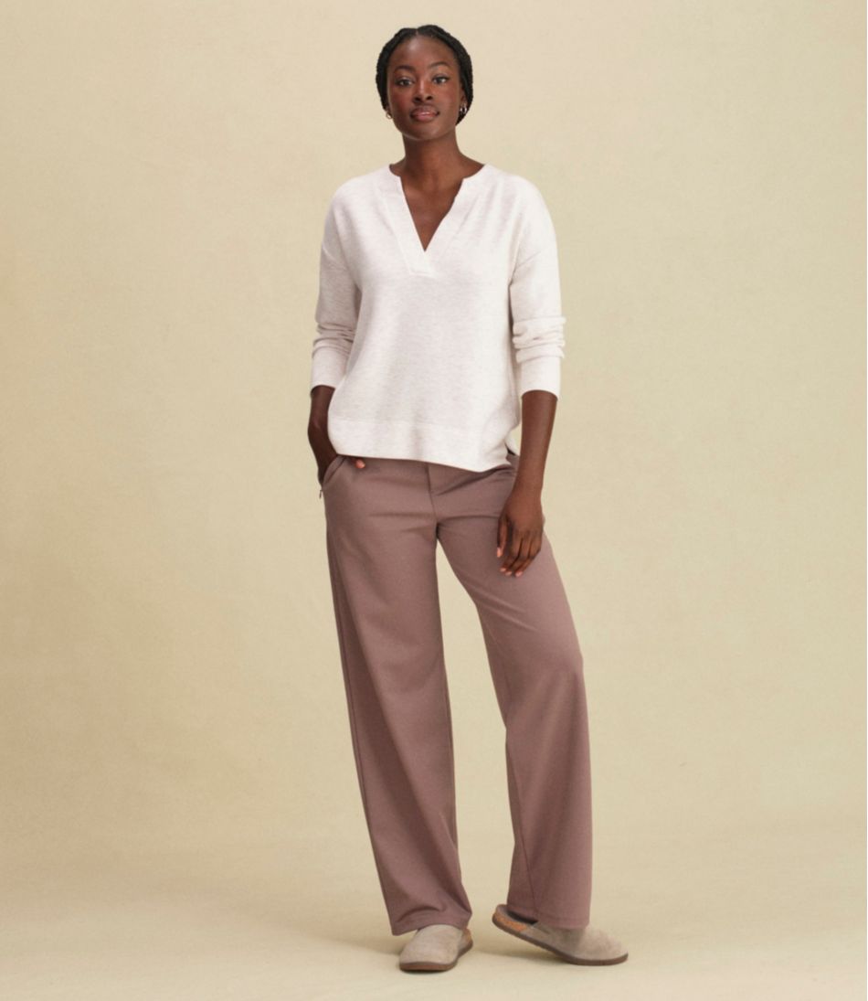 L.L.Bean | Women's Go-Anywhere Pants, High-Rise Wide-Leg