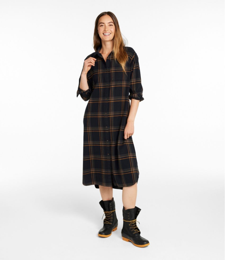 L.L.Bean | Women's Signature Camp Flannel Midi Dress