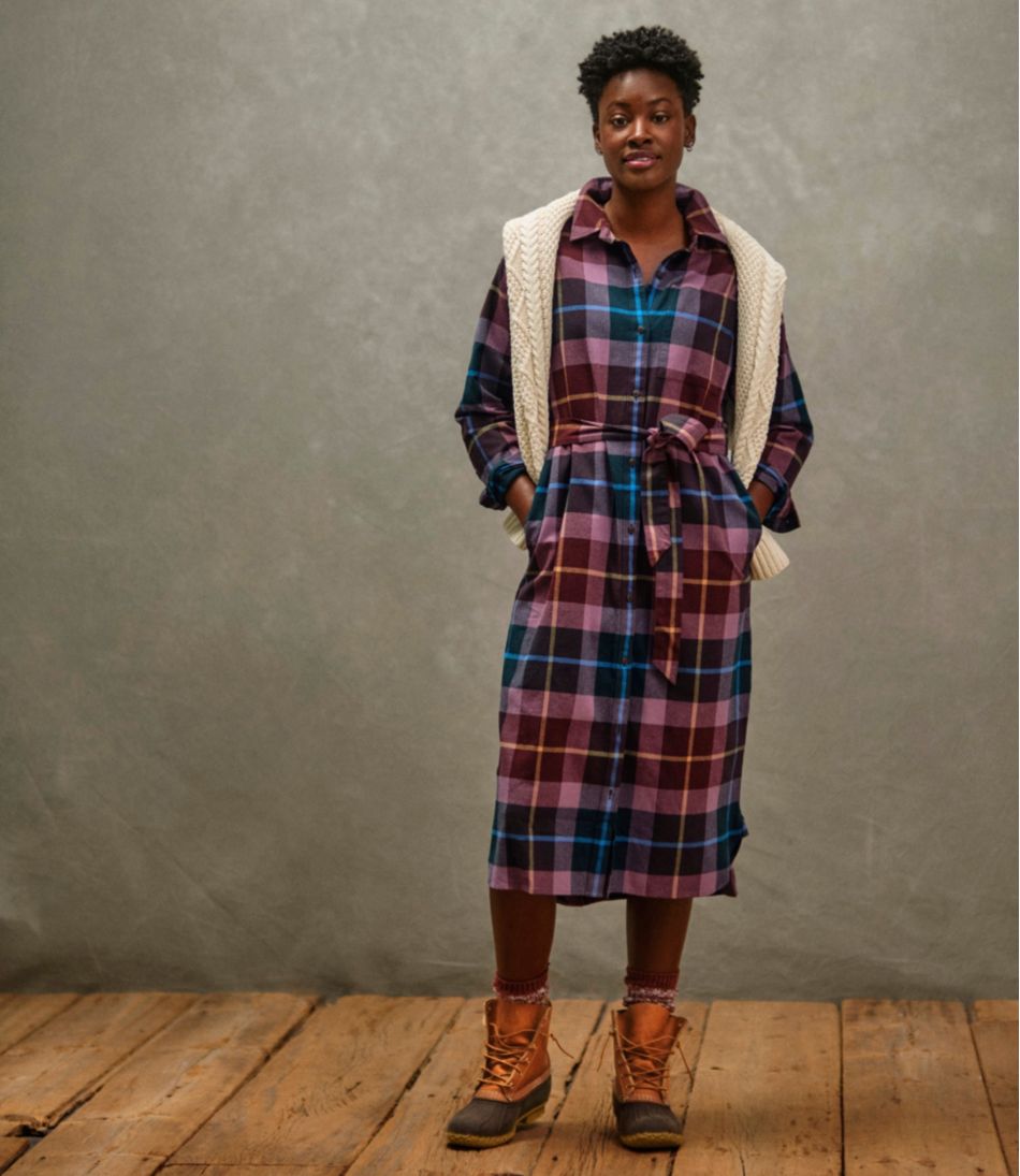 L.L.Bean | Women's Signature Camp Flannel Midi Dress