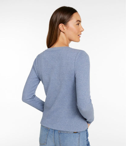 L.L.Bean | Women's Signature Premium Thermal Tops, Long-Sleeve Henley Shirt