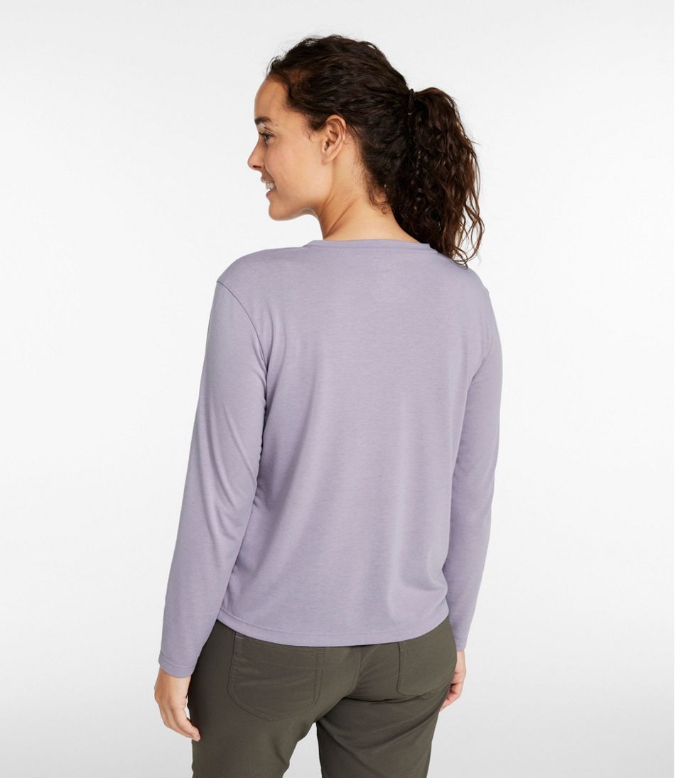 L.L.Bean | Women's Vista Camp V-Neck Pocket Tee, Long-Sleeve
