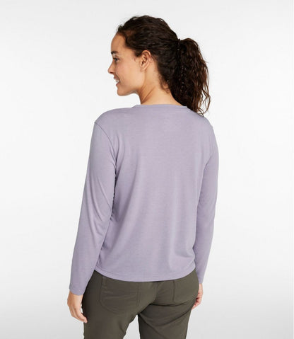 L.L.Bean | Women's Vista Camp V-Neck Pocket Tee, Long-Sleeve