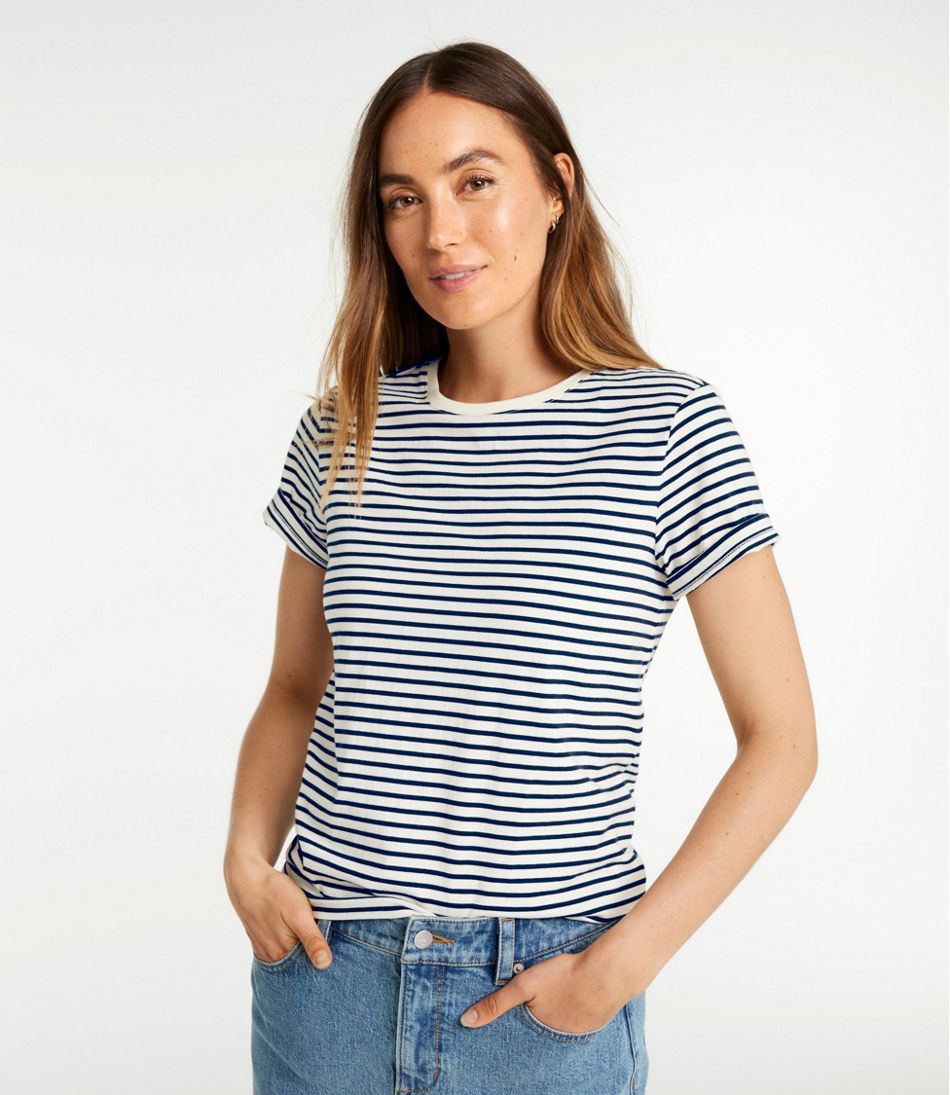 L.L.Bean | Women's Signature Premium Essential Tee, Short-Sleeve Novelty