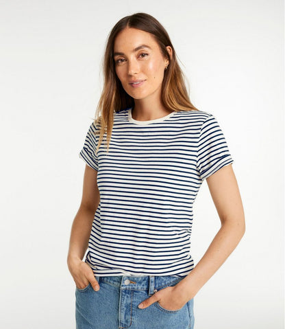 L.L.Bean | Women's Signature Premium Essential Tee, Short-Sleeve Novelty