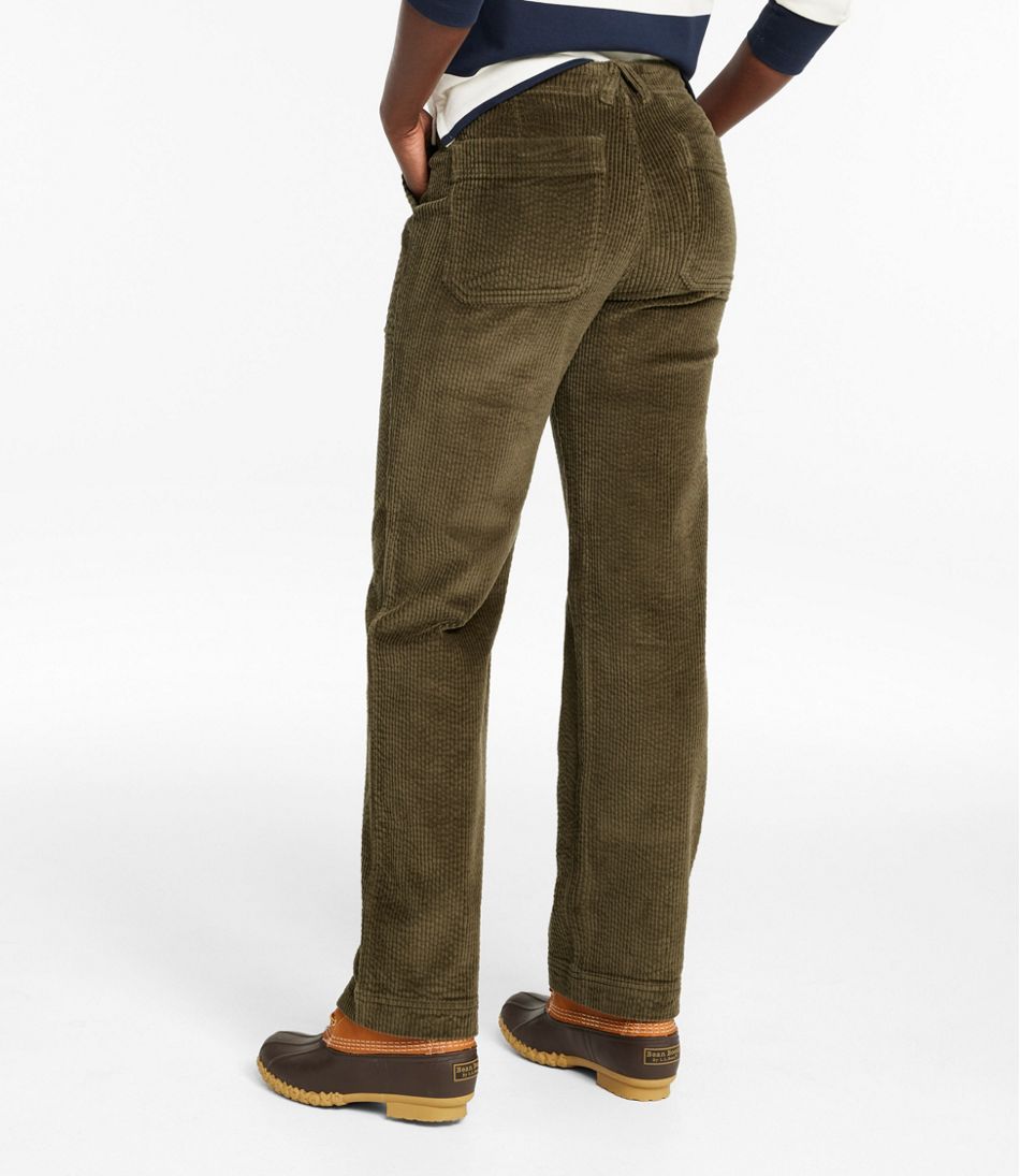 L.L.Bean | Women's Signature Utility Corduroy Pants, Mid-Rise Straight-Leg