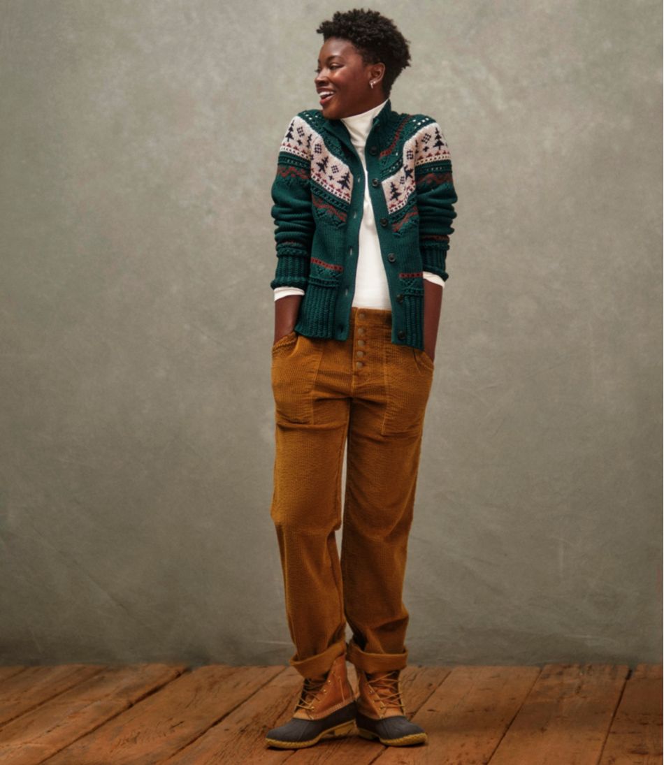 L.L.Bean | Women's Signature Utility Corduroy Pants, Mid-Rise Straight-Leg