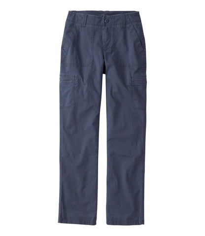 L.L.Bean | Women's 207 Vintage Cotton Canvas Pants, Mid-Rise Straight-Leg Cargo Lined