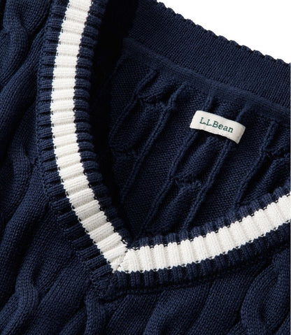 L.L.Bean | Women's The Original Double L® Sweater, Cable V-Neck