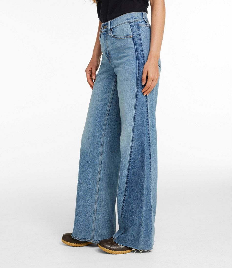 L.L.Bean | Women's Signature 1912 Premium Jeans, High-Rise Relaxed Wide-Leg