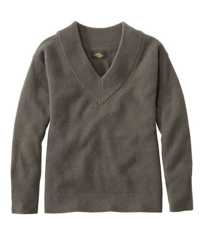 L.L.Bean | Women's Signature Premium Essential Cashmere Sweater, Relaxed V-Neck