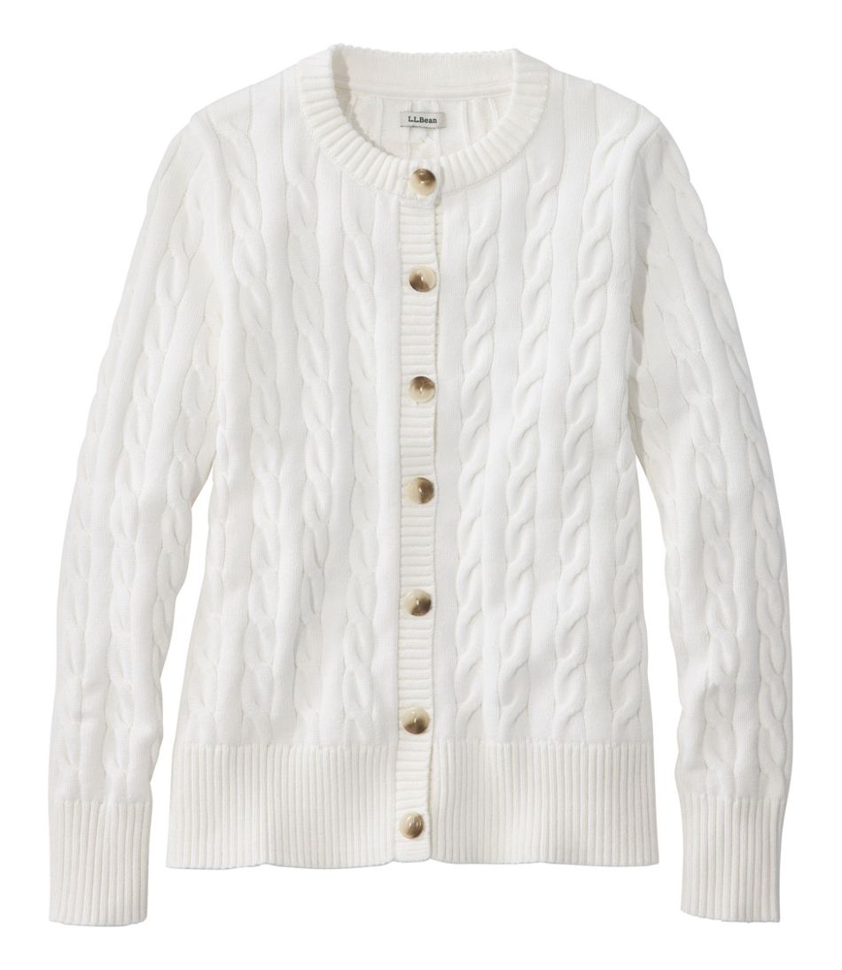 L.L.Bean | Women's The Original Double L® Sweater, Cable Cardigan