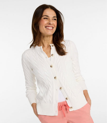 L.L.Bean | Women's The Original Double L® Sweater, Cable Cardigan