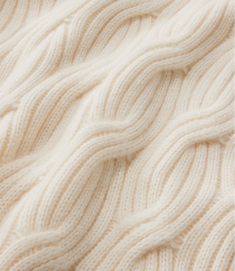 L.L.Bean | Women's Signature Premium Cashmere Cable Sweaters, Mockneck