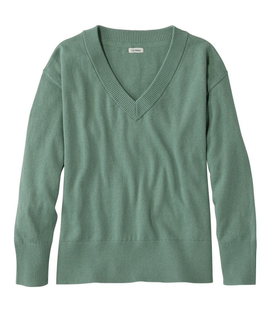 L.L.Bean | Women's Cotton/Cashmere Sweater, V-Neck
