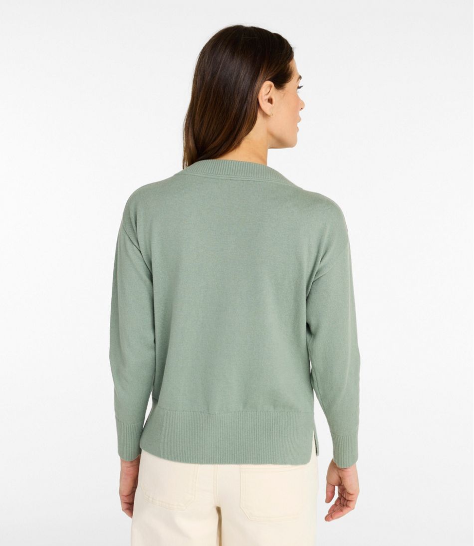 L.L.Bean | Women's Cotton/Cashmere Sweater, V-Neck