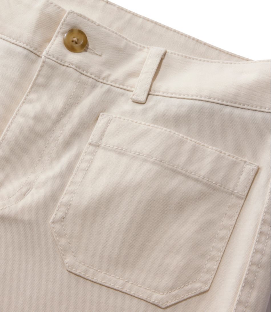 L.L.Bean | Women's Comfort Stretch Patch Pocket Pants, Mid-Rise Wide Straight-Leg Chino