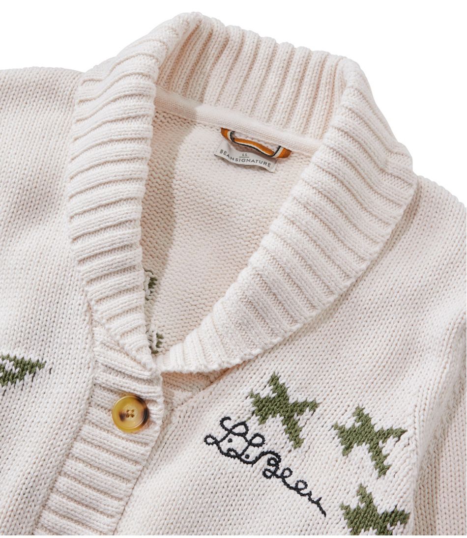 L.L.Bean | Women's Signature Original Cotton Sweater, Shawl Cardigan Novelty