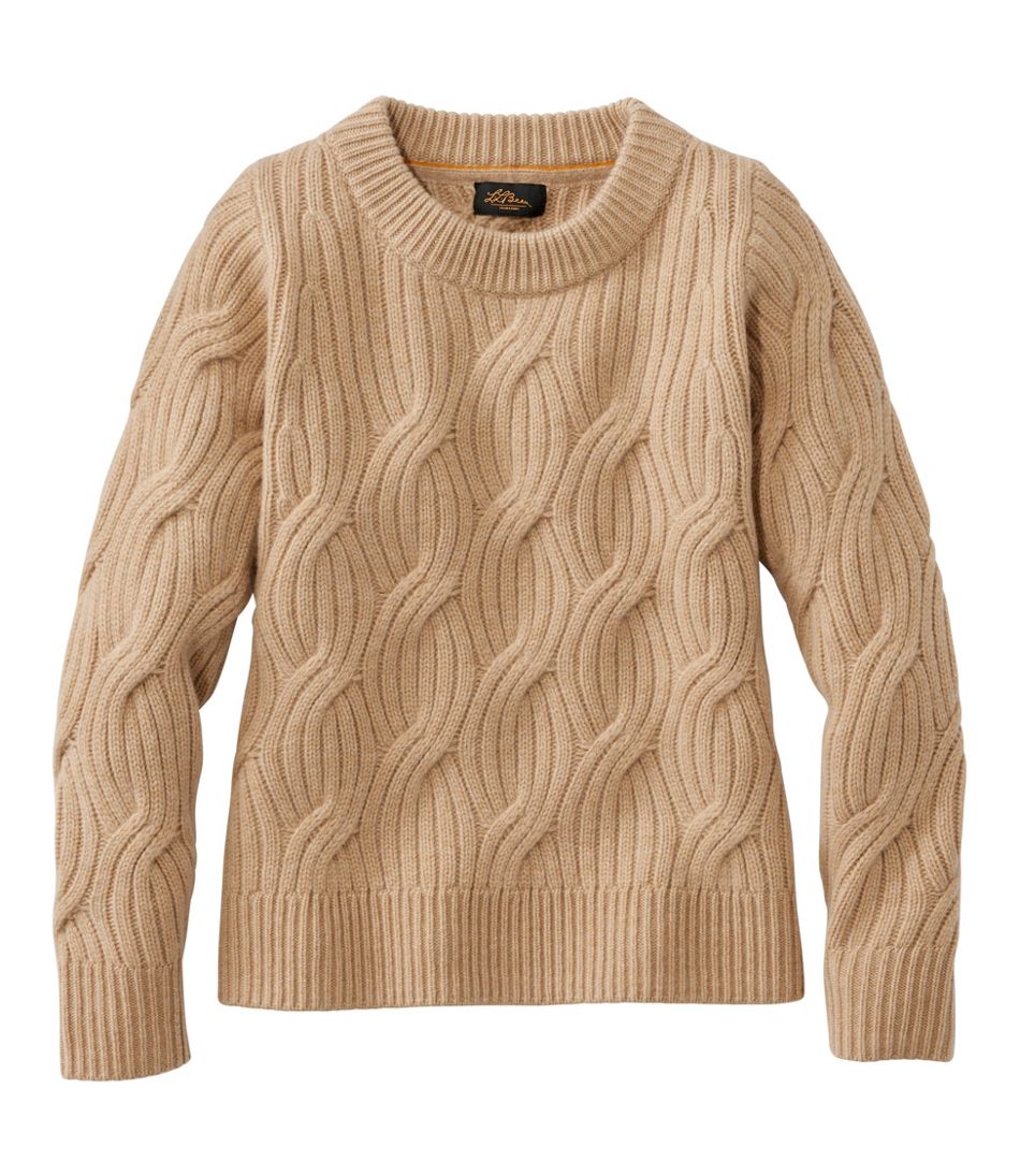 L.L.Bean | Women's Signature Premium Cashmere Cable Sweater, Crewneck