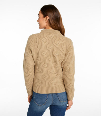 L.L.Bean | Women's Signature Premium Cashmere Cable Sweater, Crewneck