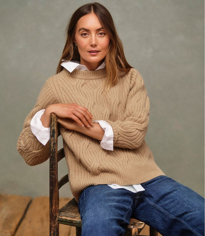 L.L.Bean | Women's Signature Premium Cashmere Cable Sweater, Crewneck