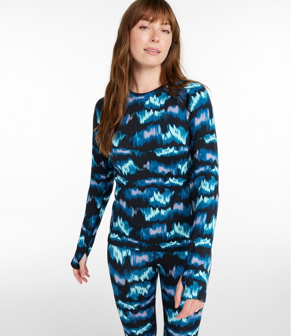 L.L.Bean | Women's L.L.Bean Heavyweight Base Layer Crew Top, Print