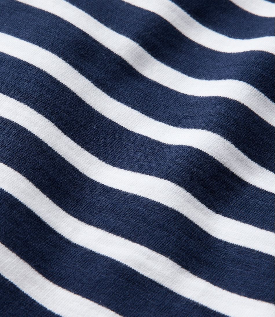 L.L.Bean | Women's Peaks Island Button Mockneck, Stripe