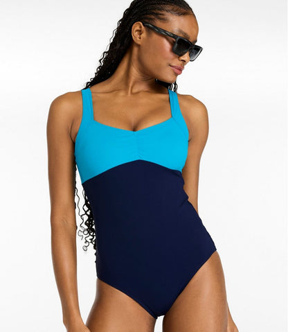 L.L.Bean | Women's Shaping Sweetheart Tanksuit, Colorblock