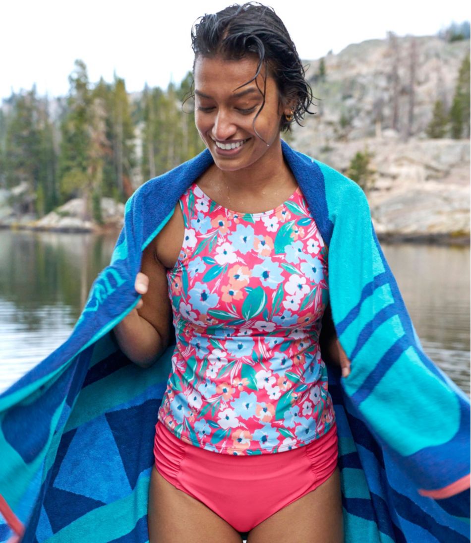 L.L.Bean | Women's BeanSport Highneck Tankini Top, Print
