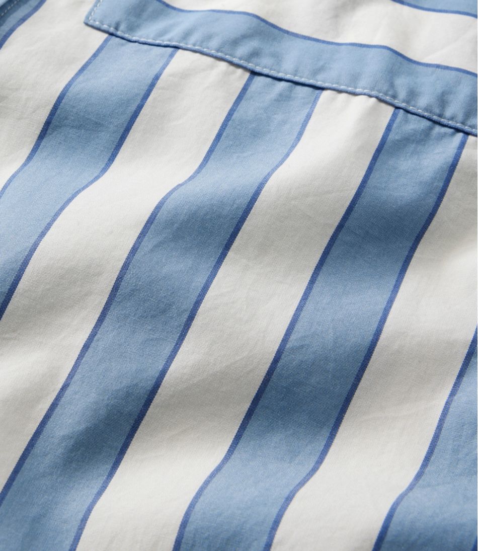L.L.Bean | Women's Signature Premium Essential Poplin Shirt, Long-Sleeve Novelty Stripe