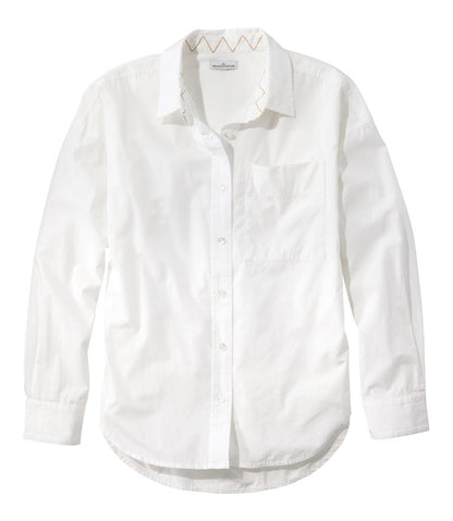 L.L.Bean | Women's Signature Premium Essential Poplin Shirt, Long-Sleeve