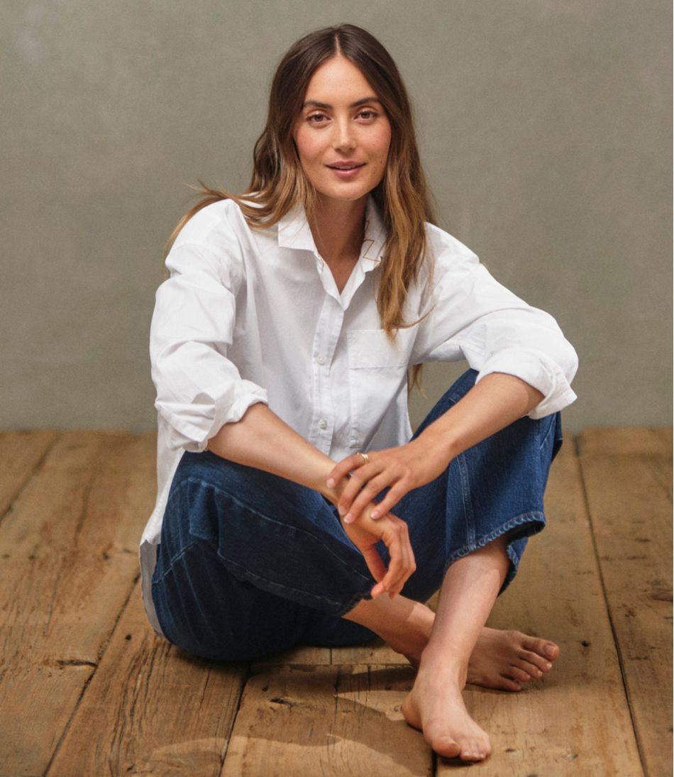 L.L.Bean | Women's Signature Premium Essential Poplin Shirt, Long-Sleeve
