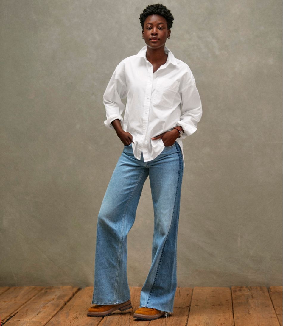 L.L.Bean | Women's Signature Premium Essential Poplin Shirt, Long-Sleeve