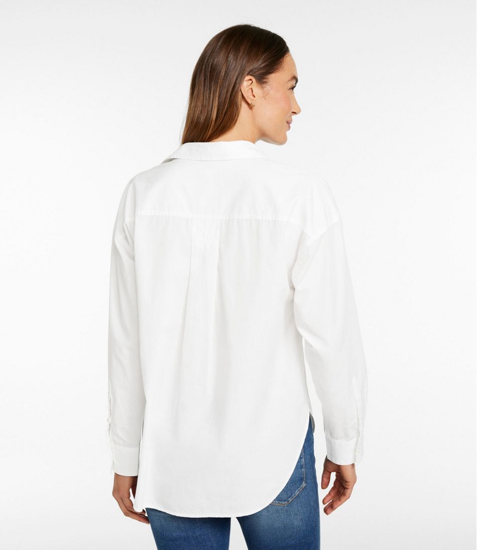 L.L.Bean | Women's Signature Premium Essential Poplin Shirt, Long-Sleeve