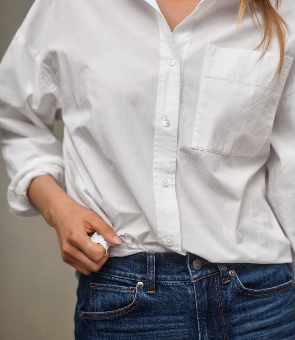 L.L.Bean | Women's Signature Premium Essential Poplin Shirt, Long-Sleeve