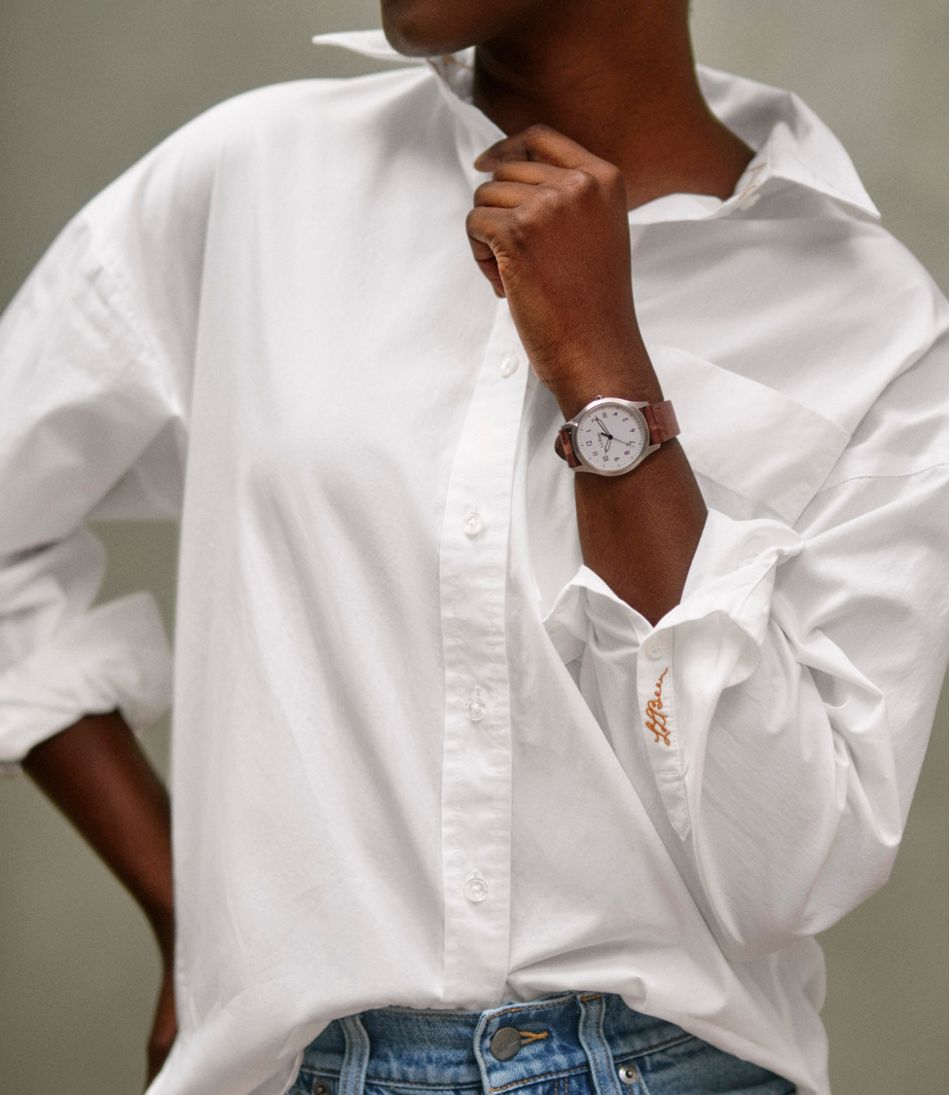 L.L.Bean | Women's Signature Premium Essential Poplin Shirt, Long-Sleeve
