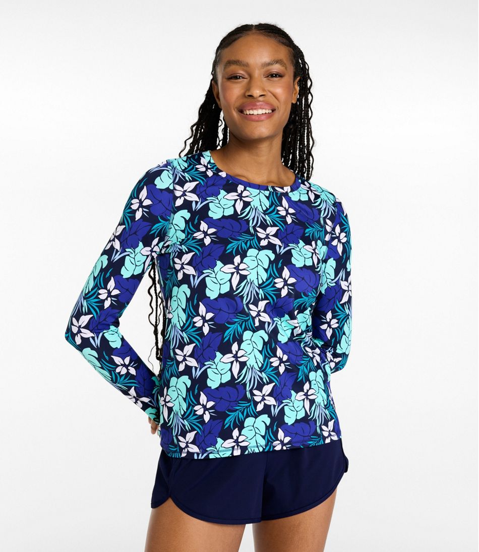 L.L.Bean | Women's SunSmart UPF 50+ SunShirt, Long-Sleeve Print