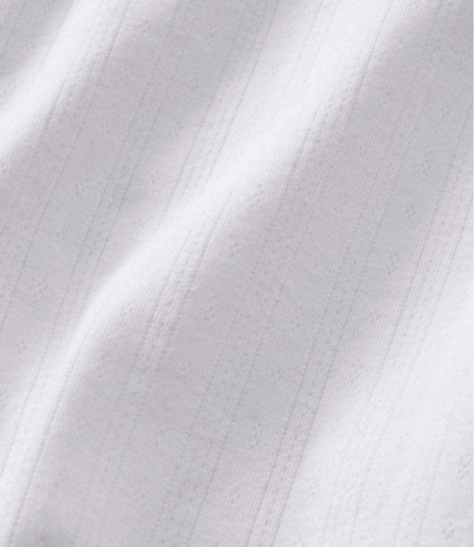 L.L.Bean | Women's Signature Premium Essential Pointelle Tee, Elbow-Sleeve Scoopneck