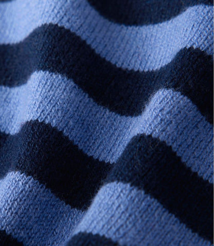 L.L.Bean | Women's Cotton/Cashmere Knit Triangle Scarf, Striped